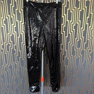 NWT Frame Black Sequined Pants
